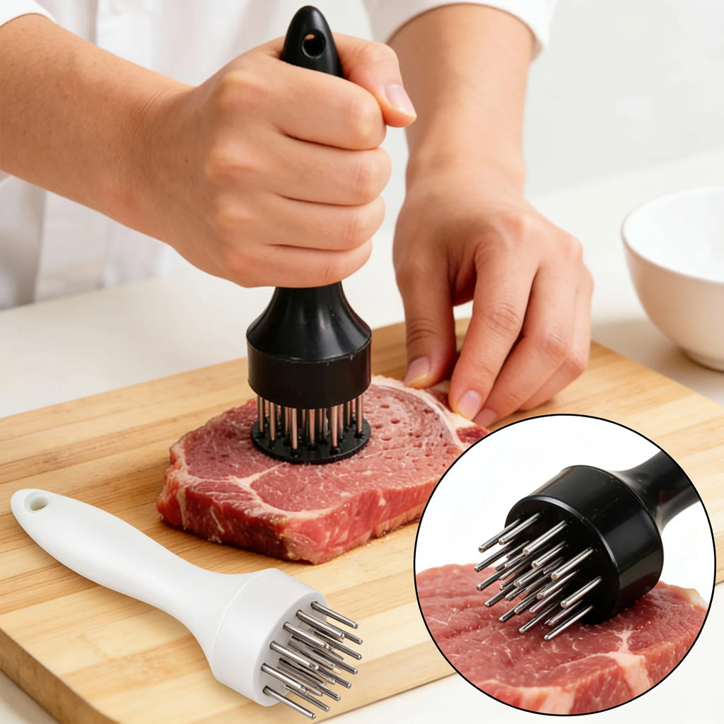 304 Stainless Steel Meat Tenderizer, Professional Multi-Needle Meat Pounder Tool for Steak Chicken Pork, BBQ Tenderizing Mallet Oasis Select