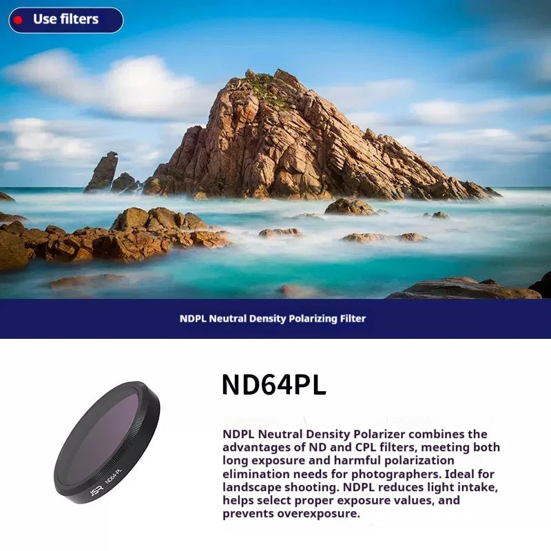 JSR DJI Osmo Action 6 UV CPL ND Lens Filter Set | HD Glass