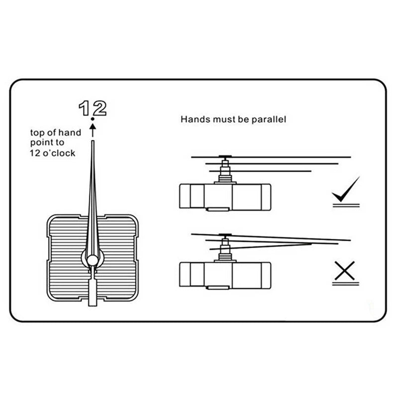 WISH 10Pcs 18Mm Silent Movement Sets DIY Spindle Hands Wall Quartz Clock Movement Mechanism Repair Tools Part Clock Kit Oasis Select
