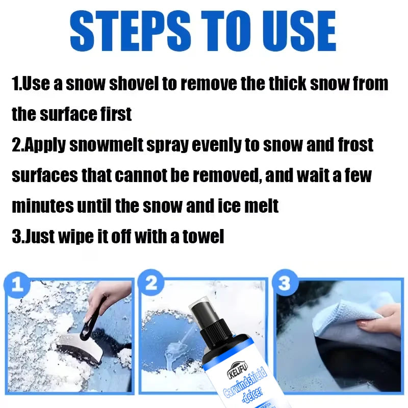 Car Windshield De-Icer Spray Kit – Fast Ice & Snow Melter