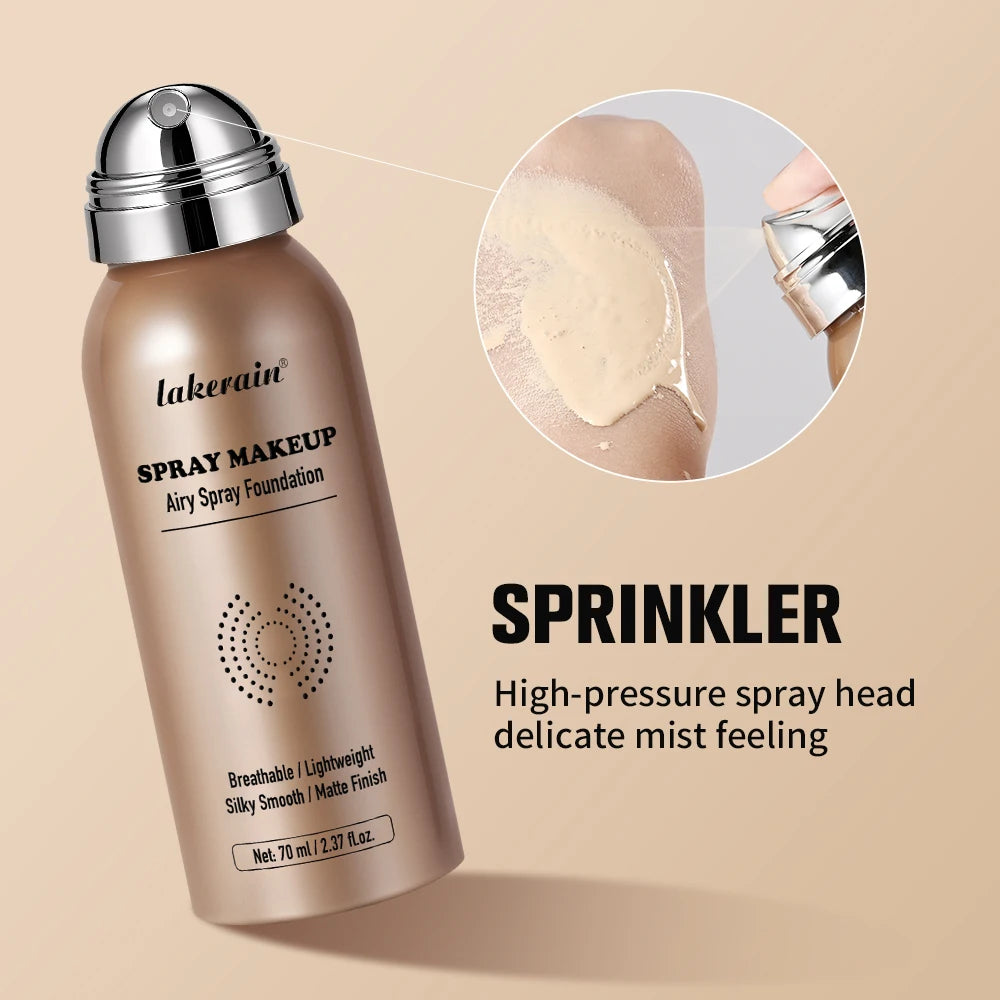 Airy Foundation Spray Waterproof Sweat-resistant Natural Silky Matte Finish Even Skin Tone Breathable Foundation Make-up Spray Oasis Select