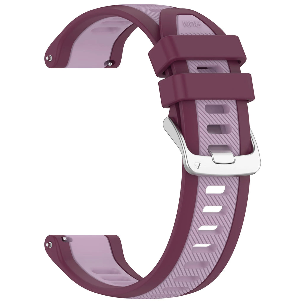 20mm Quick Release Silicone Band for Garmin Forerunner & Vivoactive Silicone Watch Band Oasis Select Pink Purple 20MM