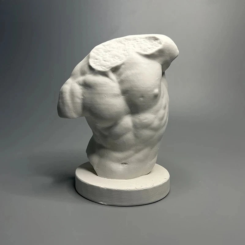 Plaster Statue Desk Decoration Ornaments Plaster Bodybuilding HalfFigure Aesthetic Desk Art Sculpture Room Aesthetic Decor Oasis Select