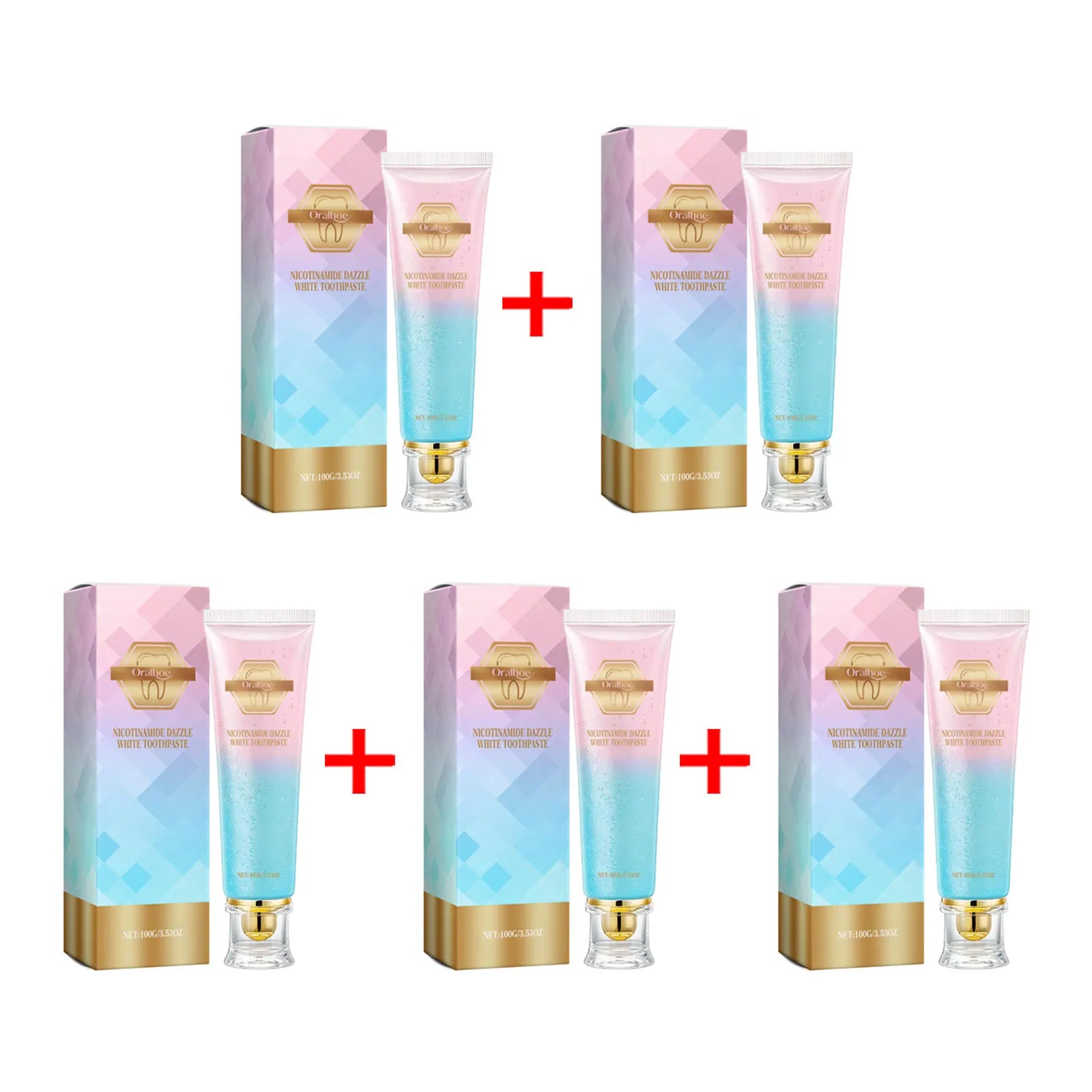 Oralhoe Niacinamide Whitening Toothpaste – Stain & Plaque Removal Whitening Toothpaste Oasis Select 500g boxed