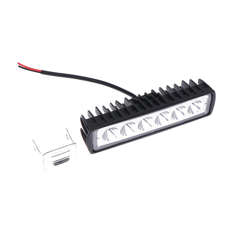 Hot Sale Car LED Light Bar 12V 18W 6000K Work Light For Car Motorcycle Truck Trailer Offroad Headlights Driving Light Oasis Select