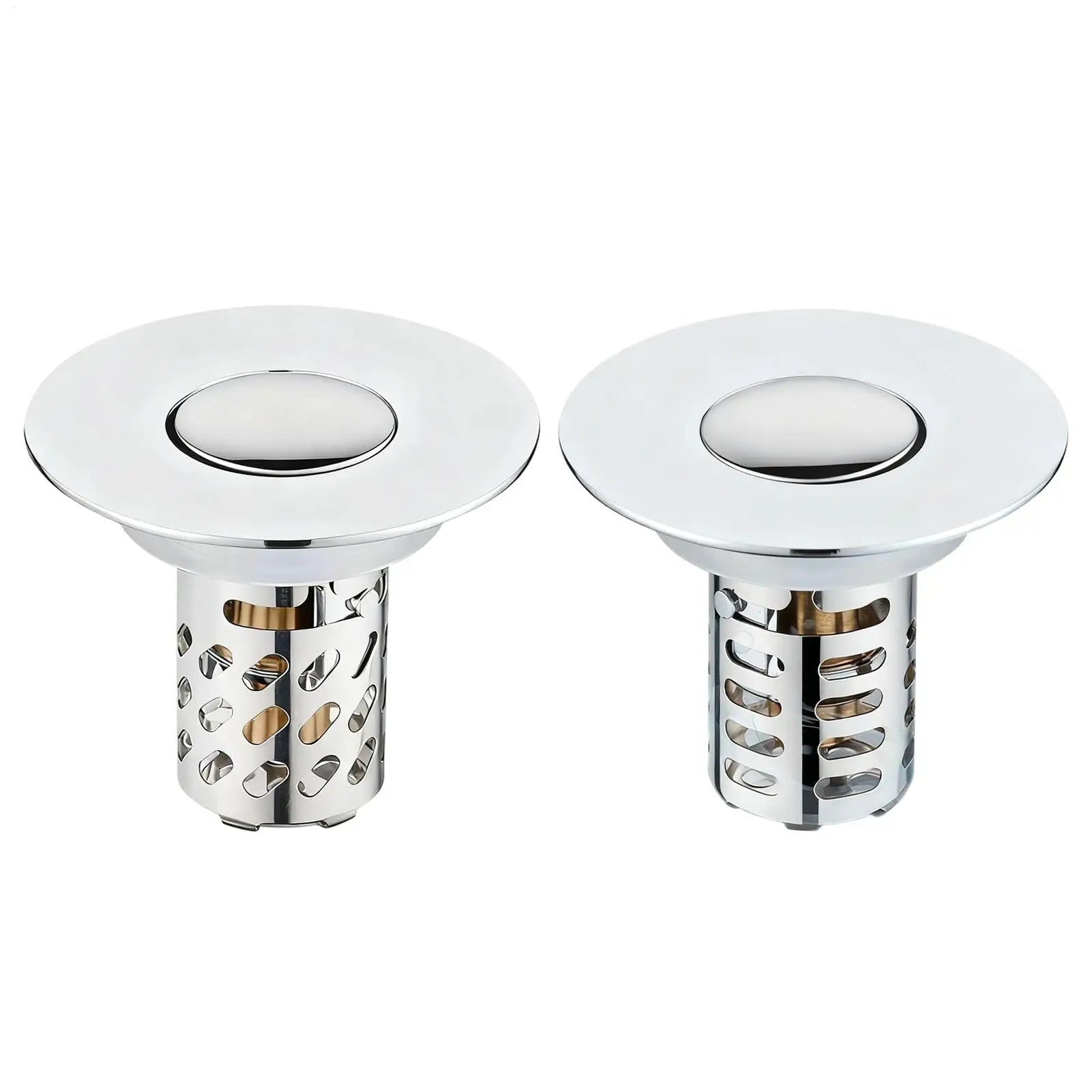 Sink Strainer Rebound Drain Plug Filter Metal Basin Pop-up Sink Filter With Hair Catcher Bathroom Sink Drain Stopper Strainer Oasis Select
