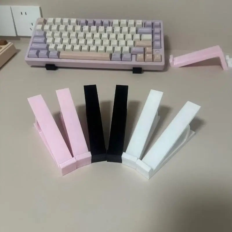 1 Pair Plastic Portable Keyboard Elevated Stand Adjustable Angle Keyboard Riser Computer Monitor Bracket Accessories Oasis Select