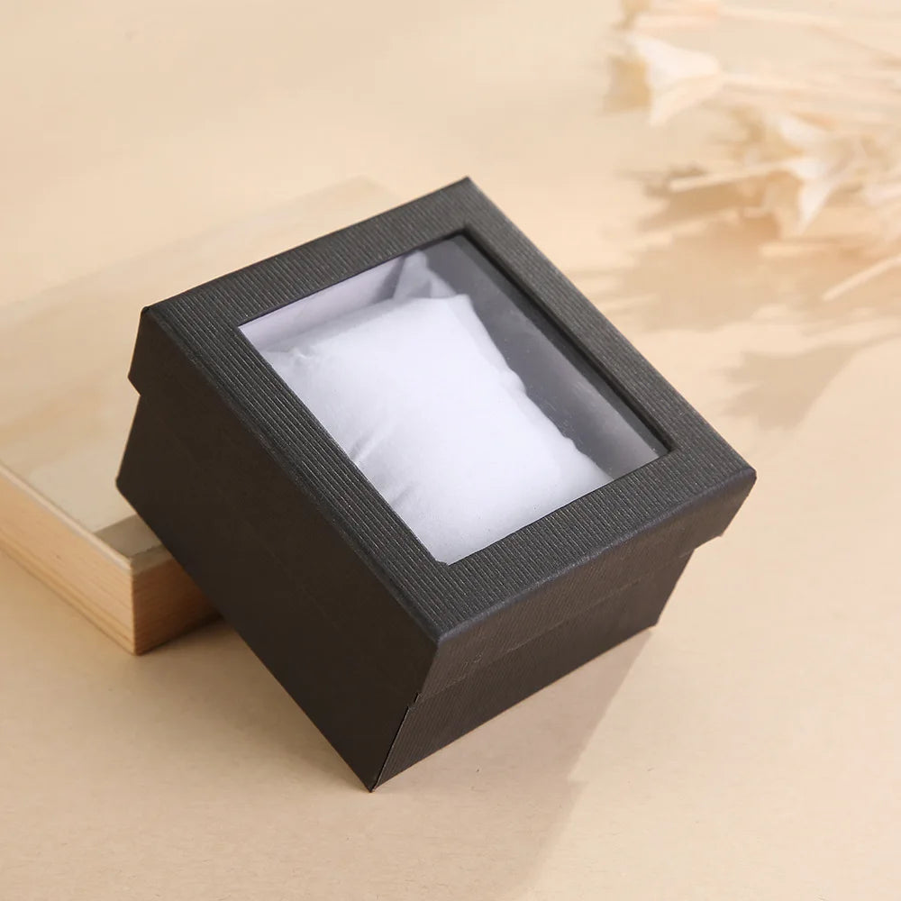 Pinstripe Transparent Watch Box | Jewelry Storage Gift Case