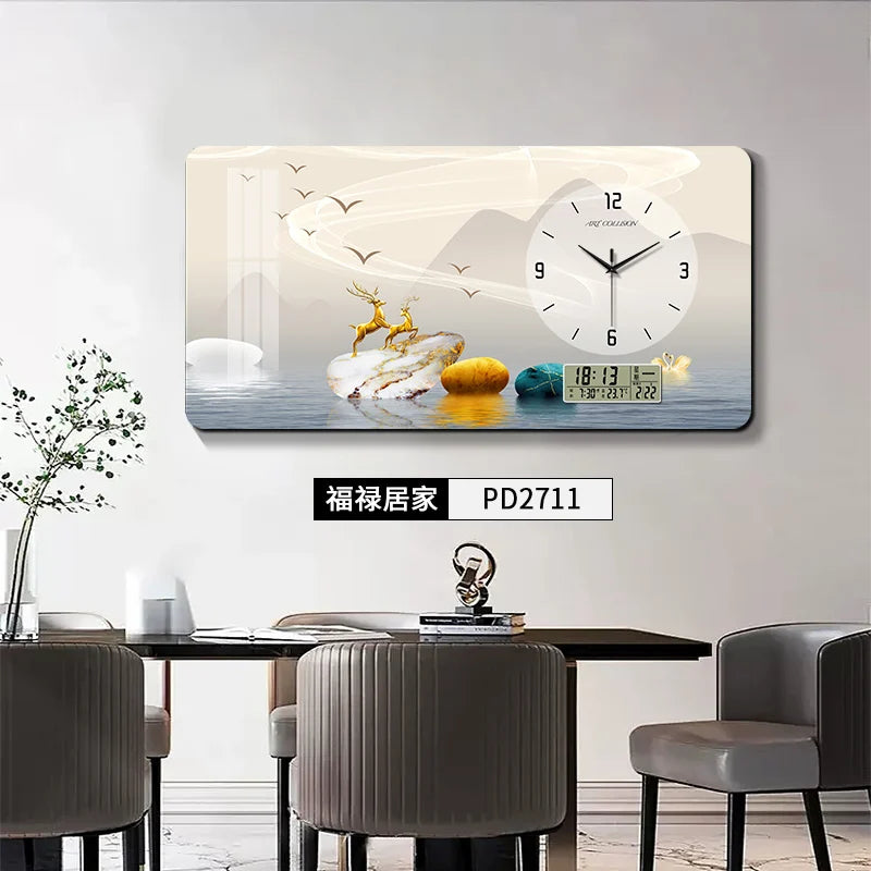 Perpetual Calendar Large Size Electric Meter Box Decorative Picture Wall Clock Distribution Box Block Decorative Wall Clock Oasis Select PD2711 85x45cm