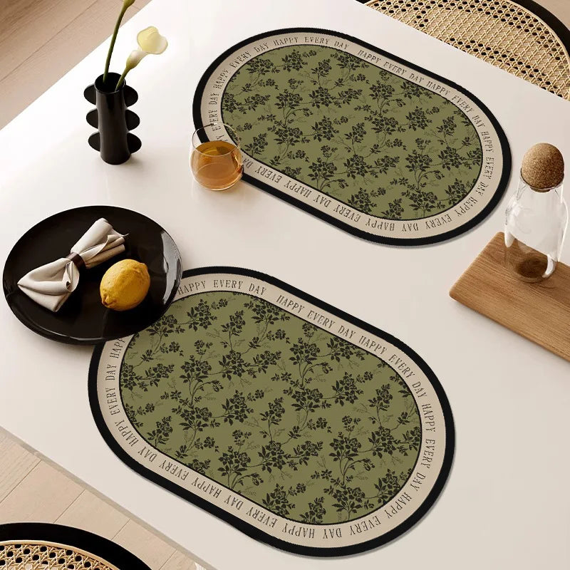 French Waterproof Leather Placemat Grease-proof Washless Placemat Dishes Scalder-proof Thermal Insulation Mat Western Placemat Oasis Select E1 30 x 50cm