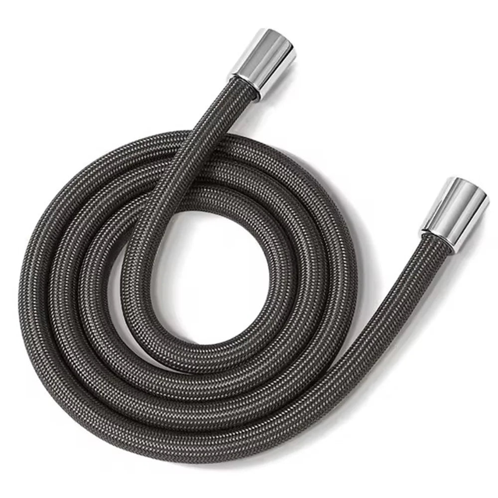 Bathroom Nylon High Pressure Flexible Smooth 1.5/2.0 Meter Shower Hose Flexible Handheld Anti Winding GI/2 Universal Pipe Tube Oasis Select Dark Grey 2.0M