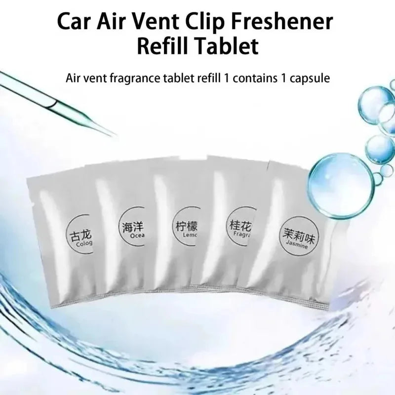 7-21pcs Solid Car Perfume Supplement Tablet Flavor Car Air Conditioner Vent Good Smell Scent Pads Car Refill For Auto Air Outlet Oasis Select