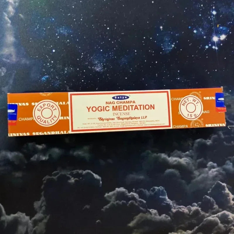 Reiki Power Incense Sticks India Satya Incenses Home Fragrance Sandalwood NAG Champa Flavors Household 6/12box Line Aromatherapy Oasis Select YOGIC MEDITATION 6 small boxes