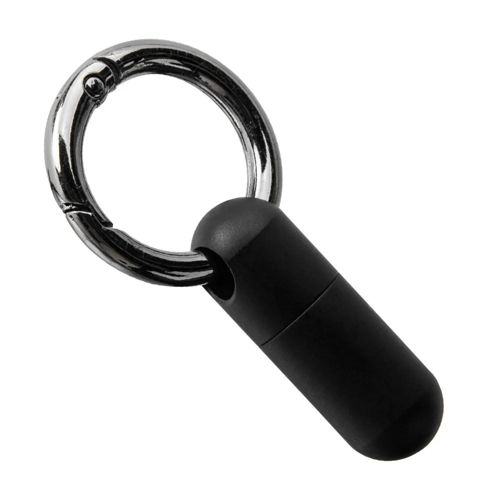 Sealed Design Pure Titanium Pill Box Keyring Attachment Ultra-light Weight Portable Pill Organizer Waterproof Anti-Rust Oasis Select Titanium Black