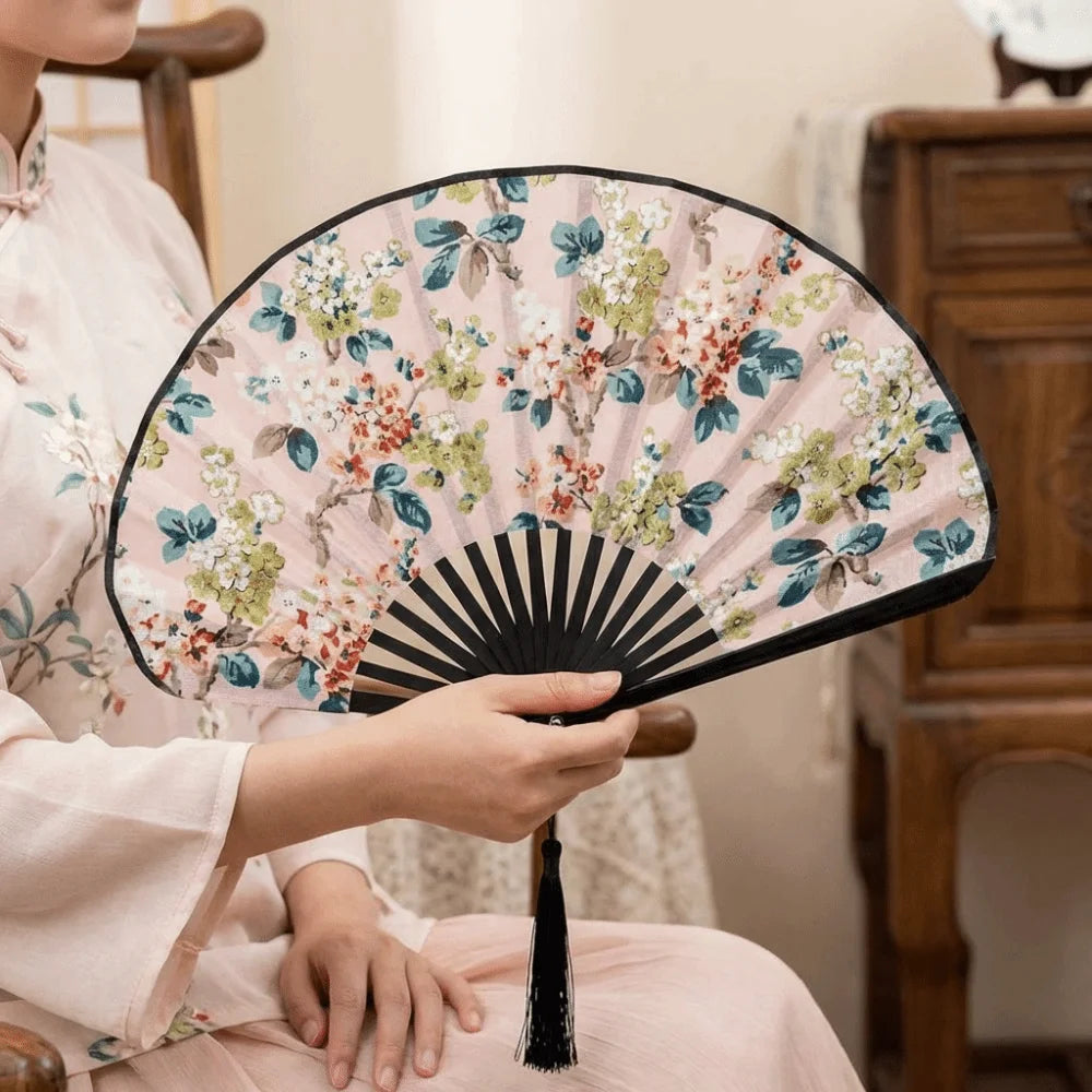 Decorative Retro Mini Shell Fan Lightweight Portable Chinese Style Fan with Tassel Handheld Fan Party Oasis Select