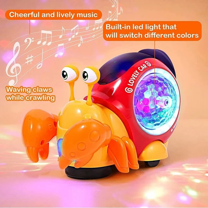 Crawling Crab Baby Toys With Music Light Up Interactive Musical Toys For Baby Dancing Crawling Toys Moving Toddler Toys 0 12 Oasis Select