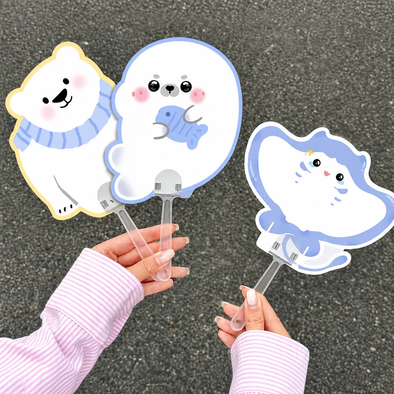 Animal Shaped Fan Dirt-Resistant Polar Animal Fan Portable Handheld Fan Portable For Office Cooling Campus Study Friends Oasis Select