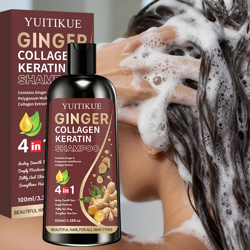 YUITIKUE Ginger Collagen Shampoo – Smooth & Glossy Hair 100ml