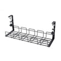 Under Table Storage Rack Metal Cable Management Tray Home Office Desk Wire Organizer No Punching Kitchen Storage Accessories Oasis Select balck