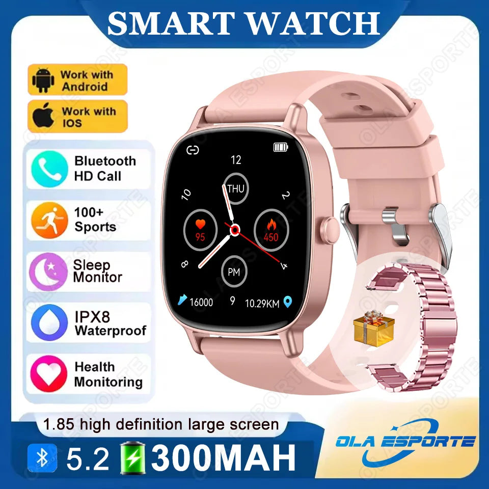 Ola Esporte 1.85" Smart Watch – Bluetooth Call & Fitness Tracker