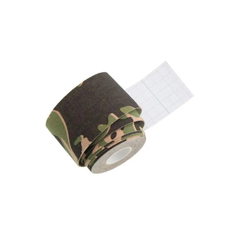 1pcs Kinesiology Tape Roll Cotton Elastic Adhesive Muscle Bandage Strain Injury Support Neuromuscular Sport Kinesiotape Oasis Select Green Camo 7.5cm