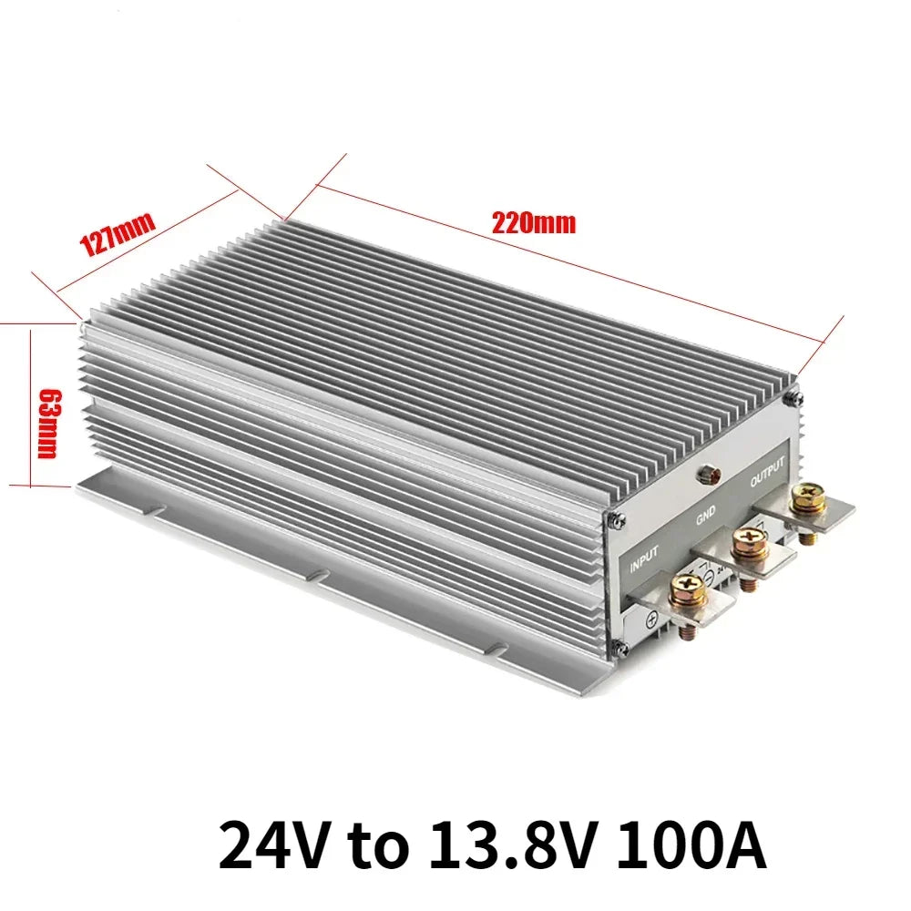 24V to 13.8V 80A 100A 120A DC 24V to DC 13.8V Step Down DC-DC Converter Buck Car Power Supply Car Boat Regulator 18-36V CE RoHS Oasis Select 24V to 13.8V 100A 24V 13.8V