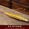 Long Leafs Censer Incense Support Rods Holder Ash Catcher Incense Sticks Stand Meditation Room Yoga Insence Burners Accessories Oasis Select golden
