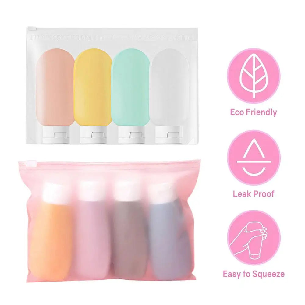 60ml Travel Silicone Squeeze Bottles – 4-Pack Leakproof TSA