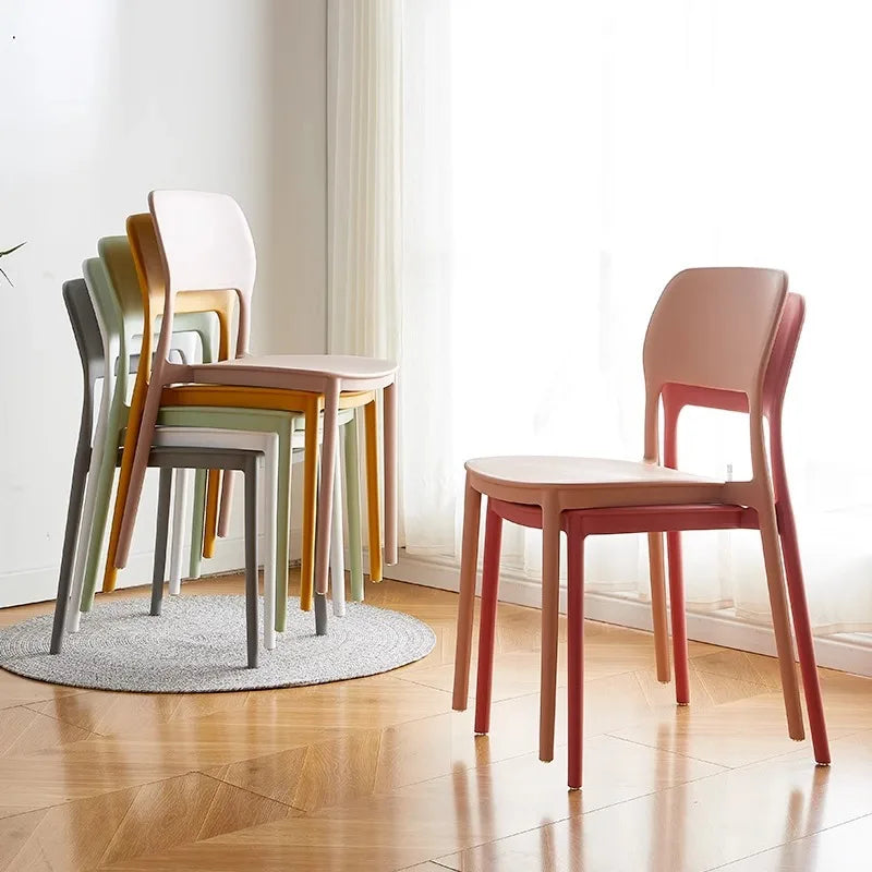 Chair Household Plastic Dining Chair Back Chair Thickened White Commercial Dining Table Chair Bedroom Outdoor Sedentary Oasis Select