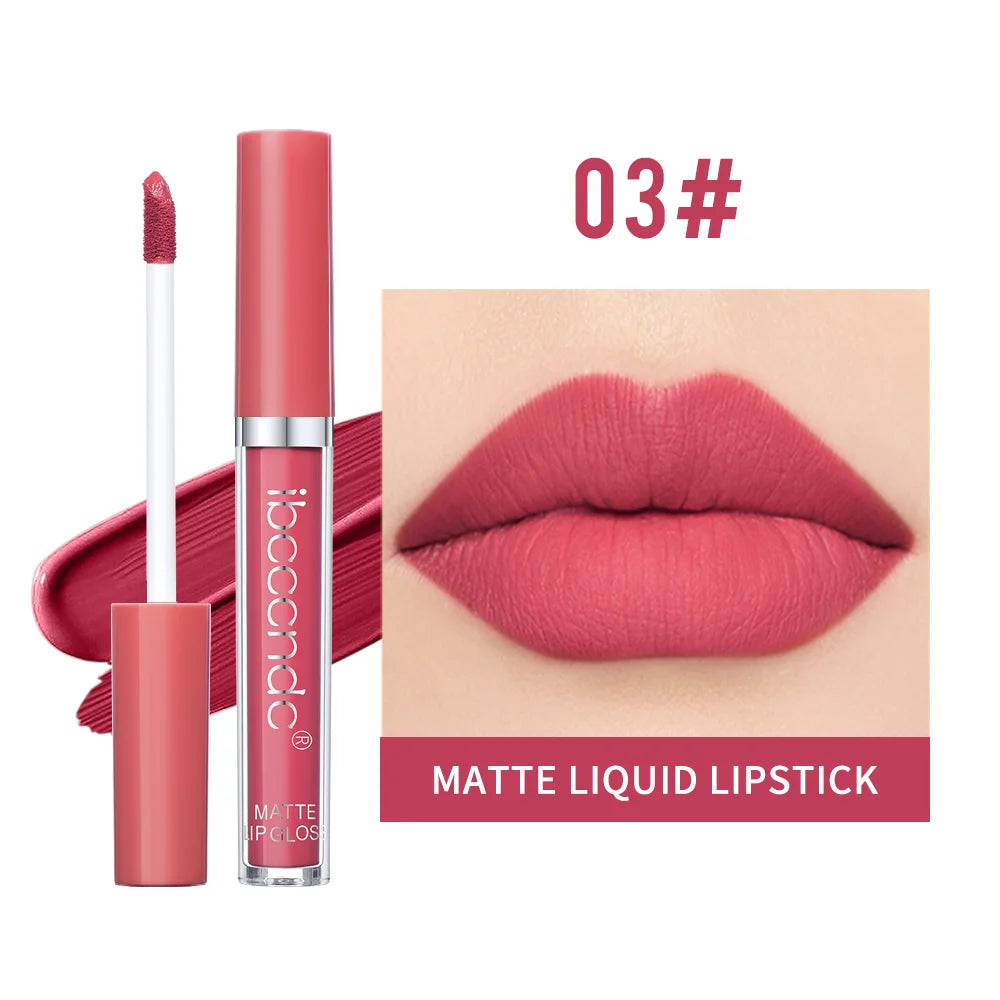 Matte Velvet Lip Gloss Lipstick Waterproof Non-stick Cup Not Easy To Fade Long Lasting Lip Glaze Lipstick Makeup Cosmetics Oasis Select Color 3