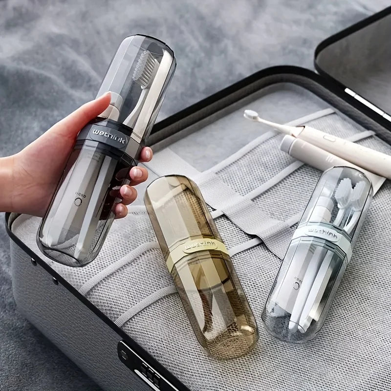 1PC Travel Toothbrush Cup Vertical Bathtub Mouthwash Cup, Perfect for Business Travel and Outdoor Activity Travel Oasis Select