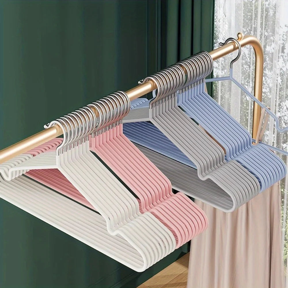 20/30pcs Metal Clothes Hangers, Anti-Slip Heavy Duty Space Saving Hangers for Closet Organization, Garage, Boutique & Home Use Oasis Select