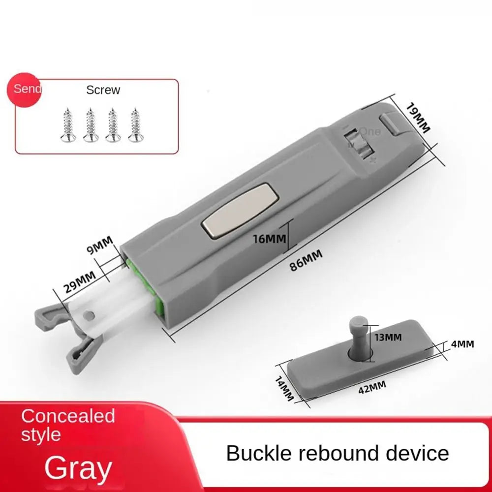 New ABS Cabinet Catches Invisible Damper Buffer Door Lock Buckle Push Type Hardware Rebound Device Wardrobe Oasis Select Style 1