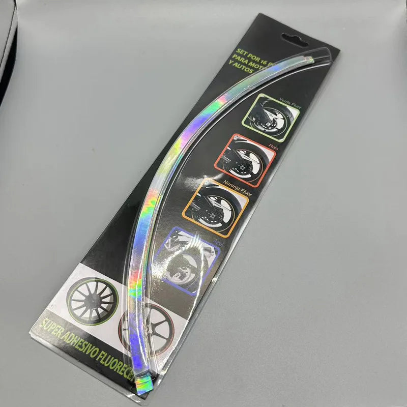 Motorcycle wheel hub sticker, off-road rider car, steel rim color strip sticker, wear-resistant and waterproof universal version Oasis Select H
