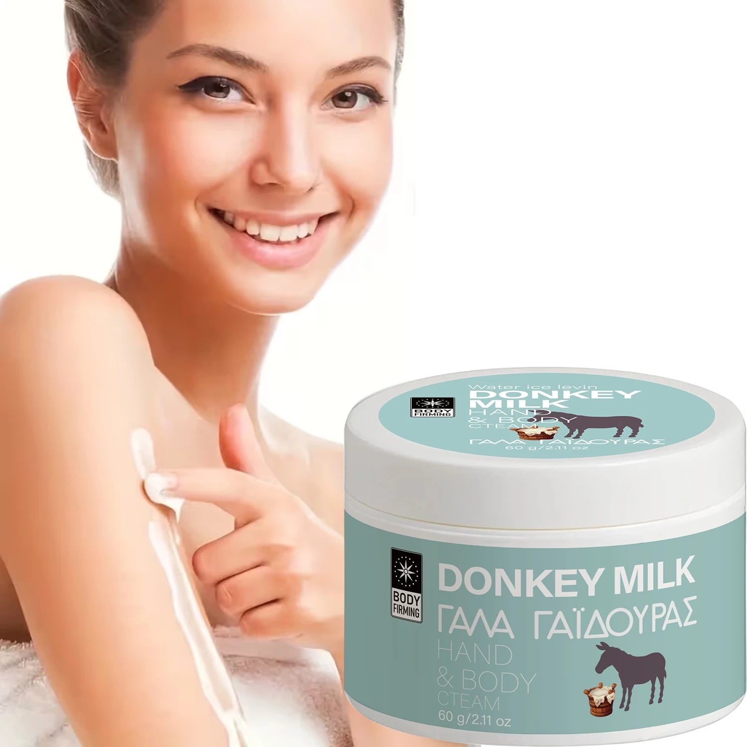 Donkey Milk Body Cream – Hyaluronic Acid & Coconut Oil 60g Body Moisturizer Cream Oasis Select