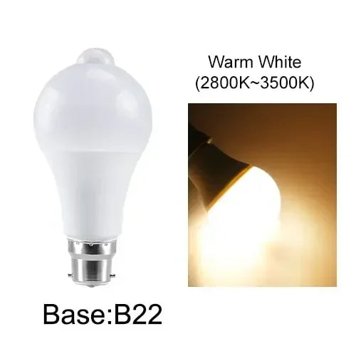 PIR Motion Sensor LED Bulb E27 B22 12W–20W Auto On/Off Motion Sensor LED Bulb Oasis Select B22 Warm White 20W