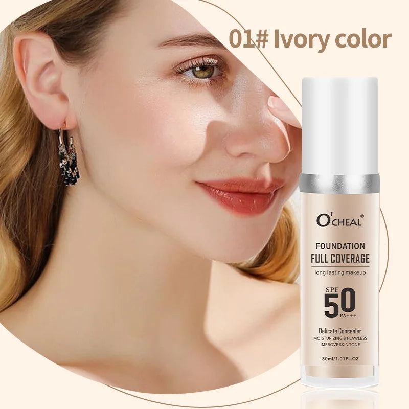 OCHEAL Color-Changing Liquid Foundation – High Coverage 30ml