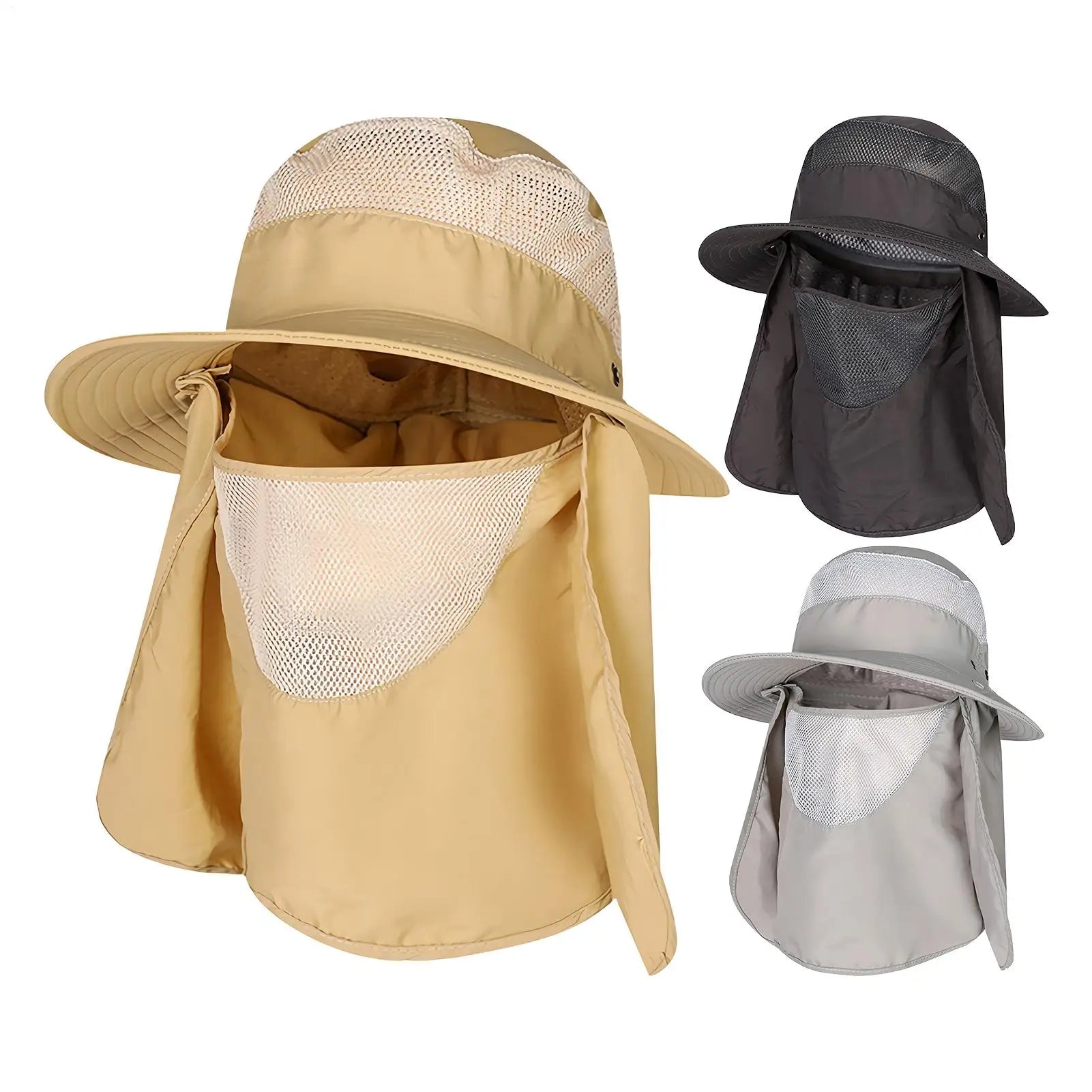 Sun Hats UV Guard Face Neck Cover Fishing Sun Protection Cap Bucket Hats Sun Hat Sun Protection for Fishing Hiking Beach Oasis Select