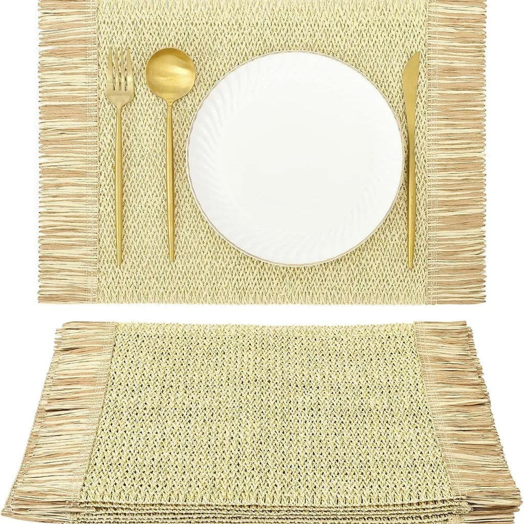 Woven Linen Placemat – Heat Insulating Dining Table Mat