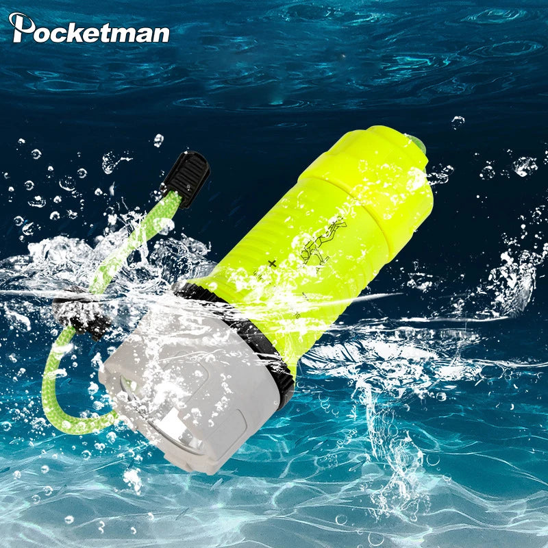 Diving Flashlight Super Bright LED Diving Light High Lumen Waterproof Underwater Torch for Scuba Diving Other Outdoor Activities Oasis Select