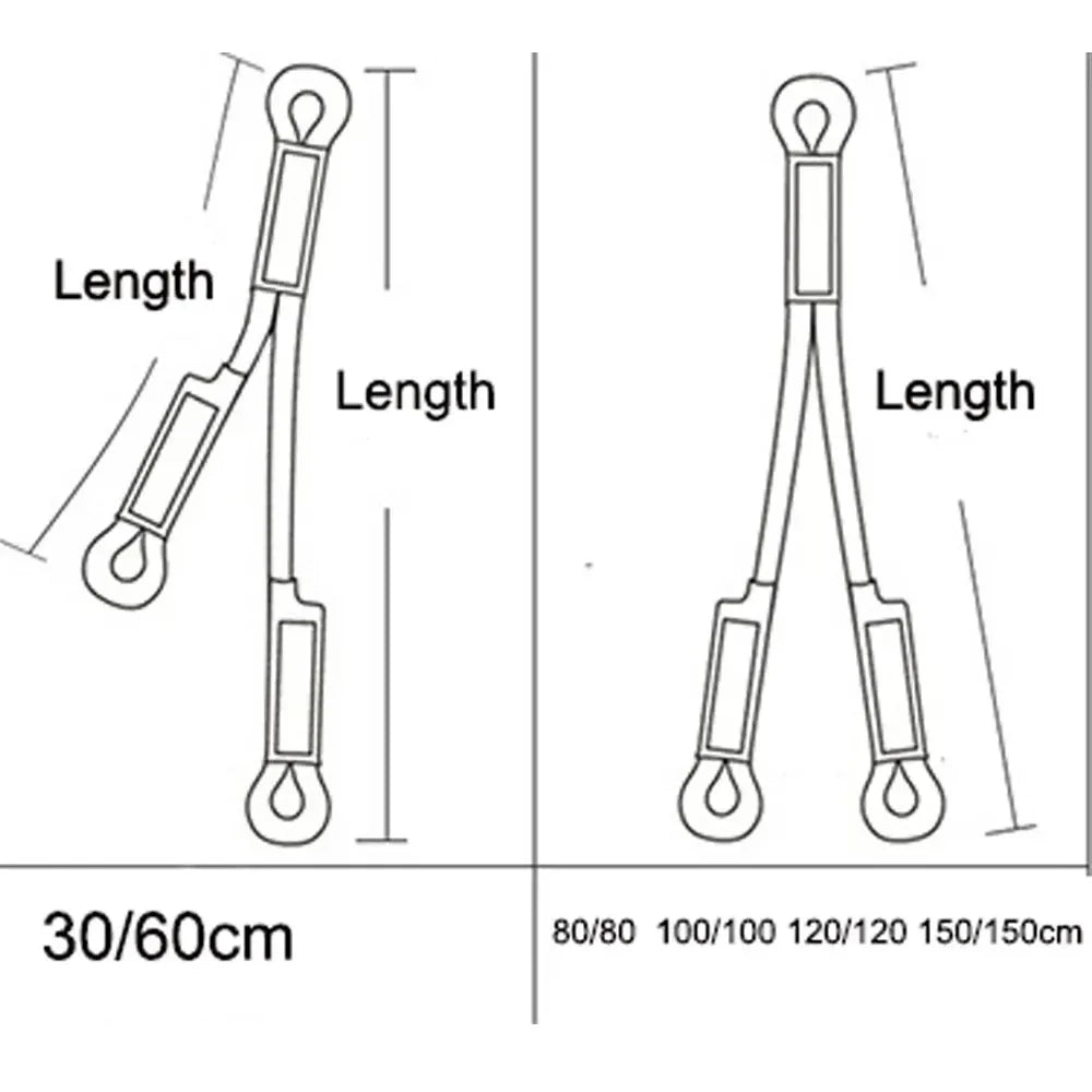 22kn Braided Prusik Cord Loop Sewn Eye to Eye Y V shaped rescue fall protection Safety Lanyard Protection Point Rope Oasis Select
