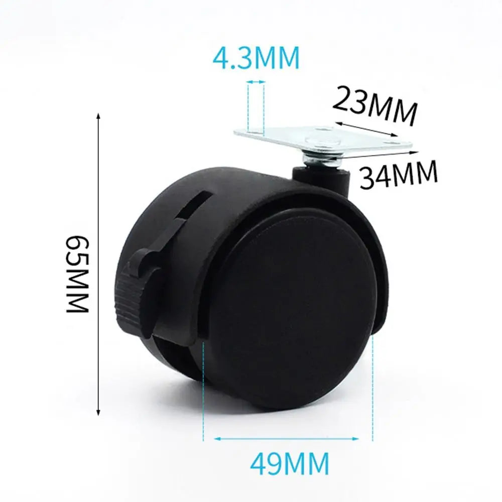 Nylon Cart Casters Plastic Silent Furniture Pulley Black Replacement Accessories Swivel Plate Casters Office Computer Chair Oasis Select 2 Inch Flat