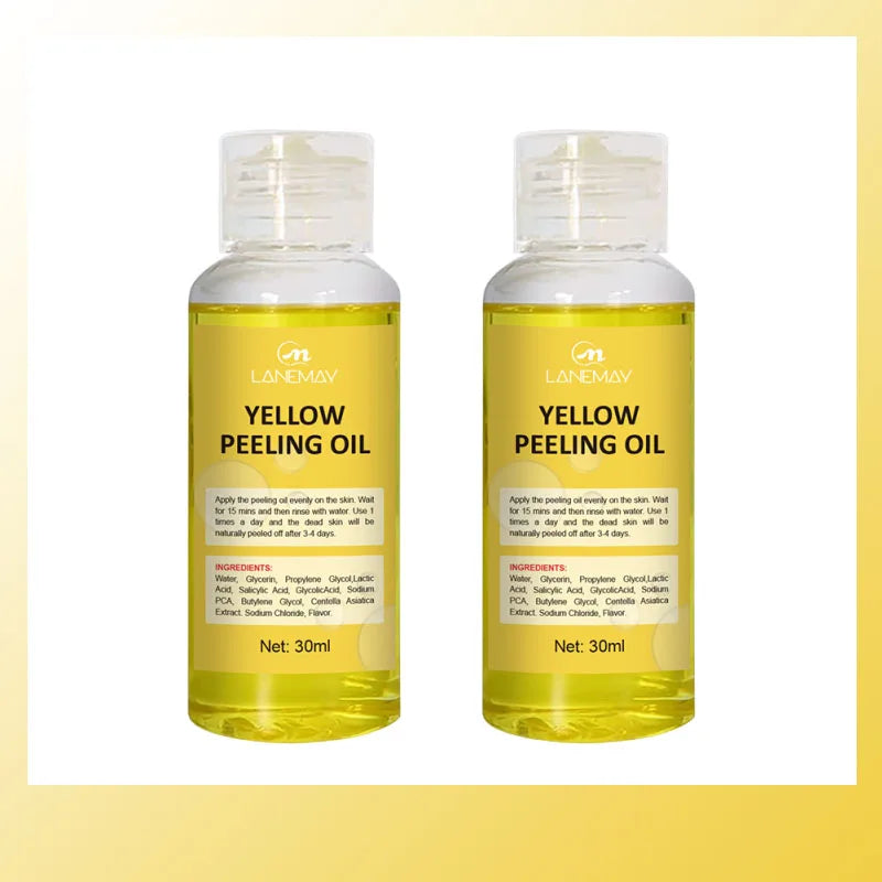 Strong Yellow Peeling Oil Bleach Dark Skin Whiten Lotion Lighten Body Elbow Knee Hand Exfoliate Dead Skin Nourish Even Skin Tone Oasis Select 2pc