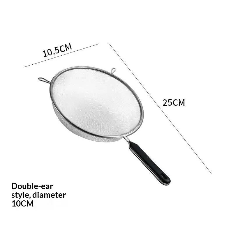 Ergonomic Kitchen Strainer with Non-Slip Handle & Hook Food Safe for Christmas Recipe Prep Fruit Vegetable Draining Oasis Select D