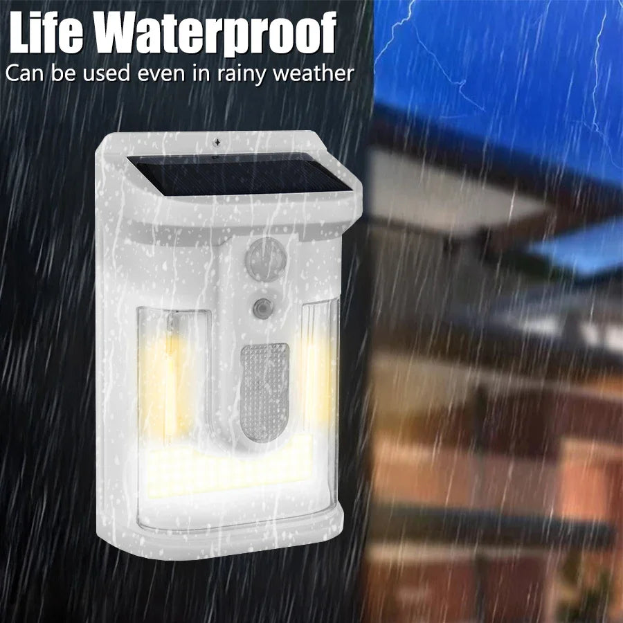 Solar Outdoor Wall Light PIR Sensor | 18650 Battery Night Lamp