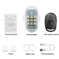 7-Color LED Strobe Warning Light – Wireless Remote, USB Rechargeable