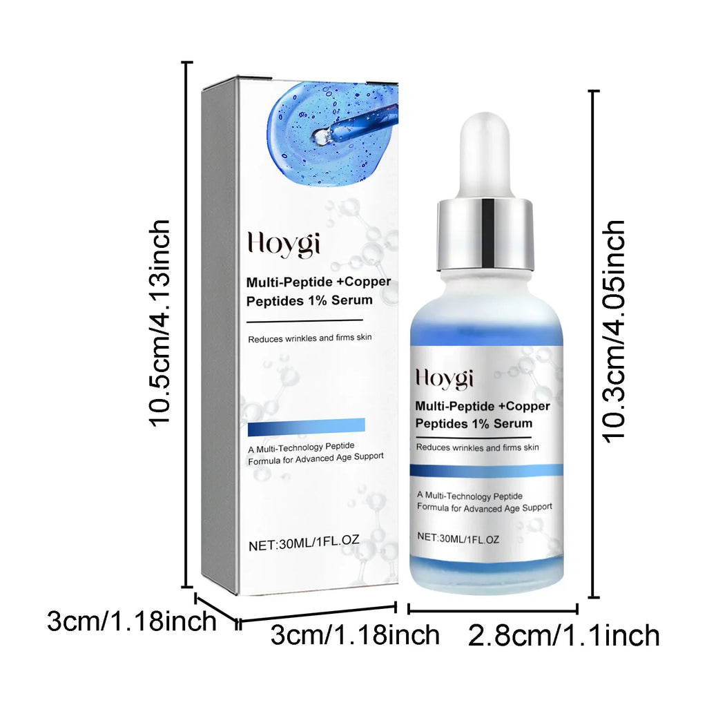 Blue Copper Peptide Serum Firming Fade Fine Lines Shrink Pores Skin Care Rejuvenation Smooth Brightening Spot Moisturizing Serum Oasis Select