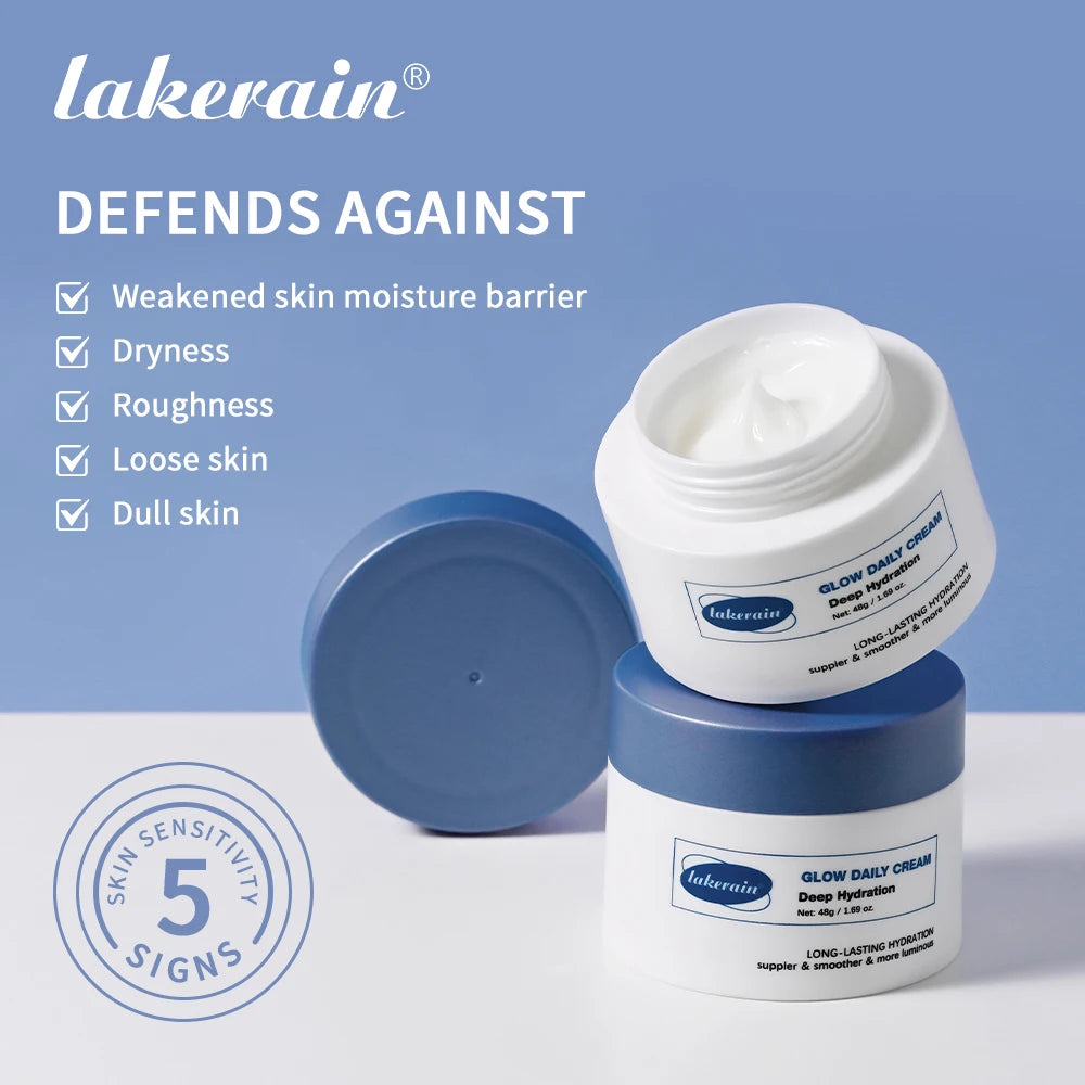 Gloss Daily Cream Dry Peeling Moisturizing Vitamin A B5 Face Cream 48-hour Dry Skin Facial Moisturizer For Sensitive Skin Oasis Select