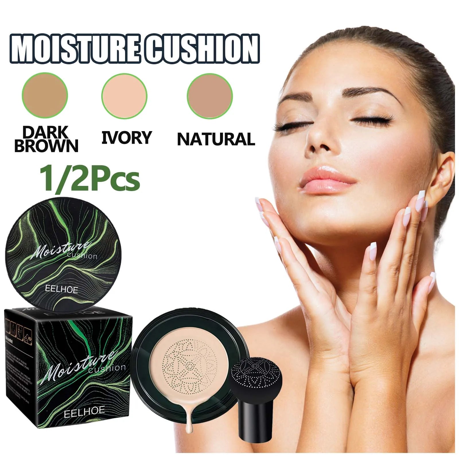 Mushroom Head Air Cushion BB Cream Magic Foundation Face Concealer Moisturizing Waterproof Brightening Makeup Base Cosmetics Oasis Select