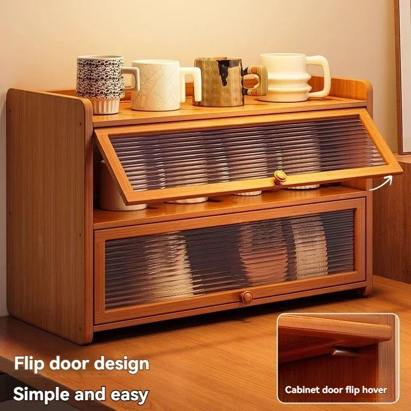 Kitchen countertop seasoning rack storage shelf, product sorting rack, layered multifunctional storage cabinet, dust-proof cabin Oasis Select